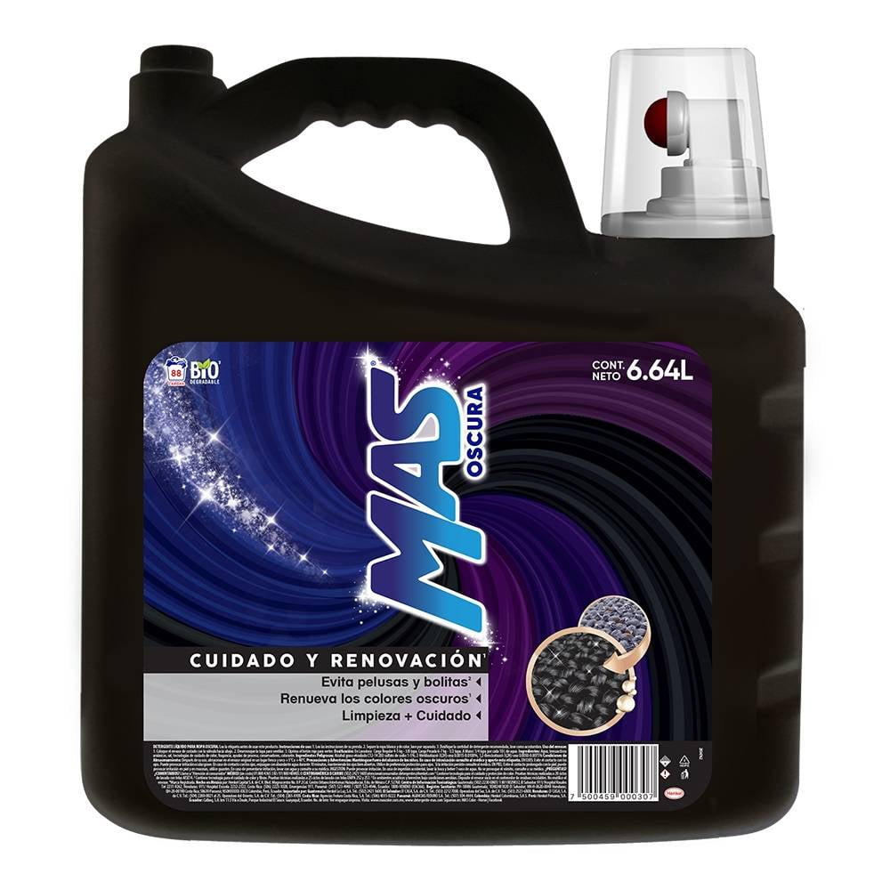 Detergente Liquido Mas Oscura - Oscuros Intensos 6.64L