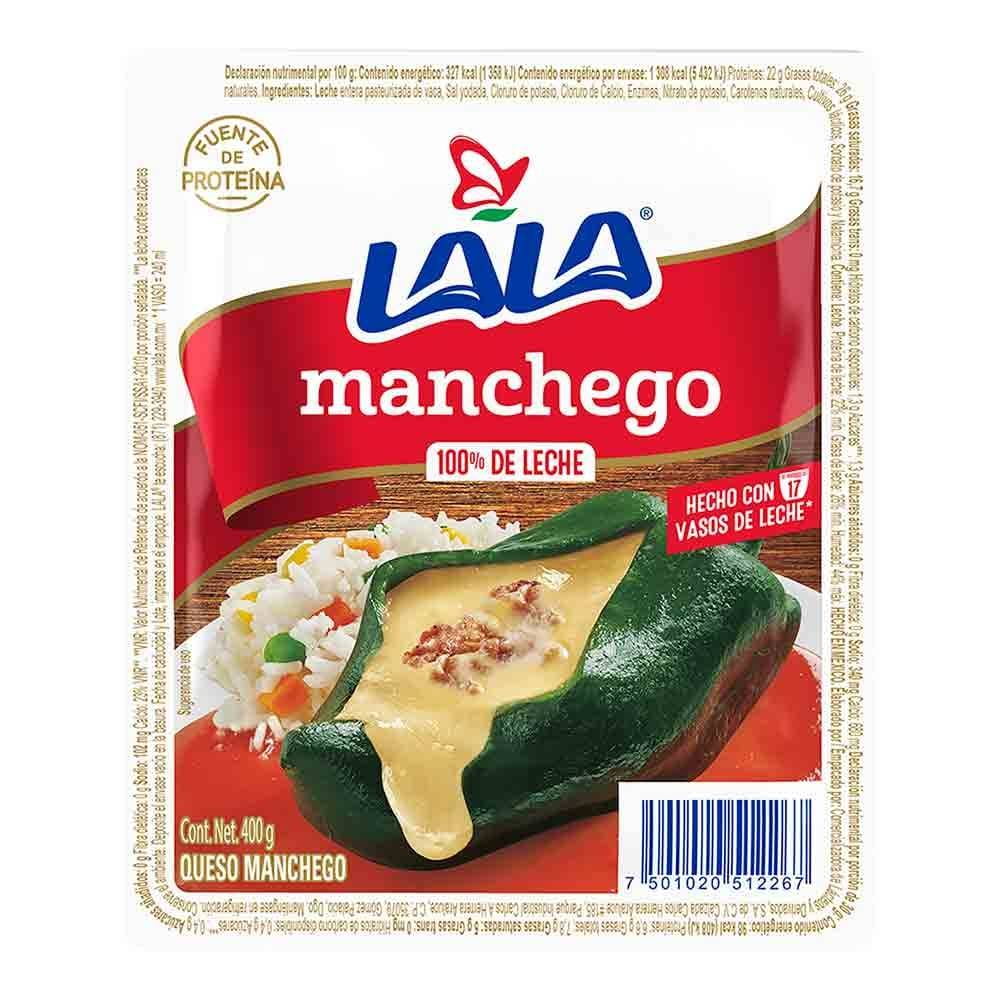 Queso Manchego Lala Rebanado 400g