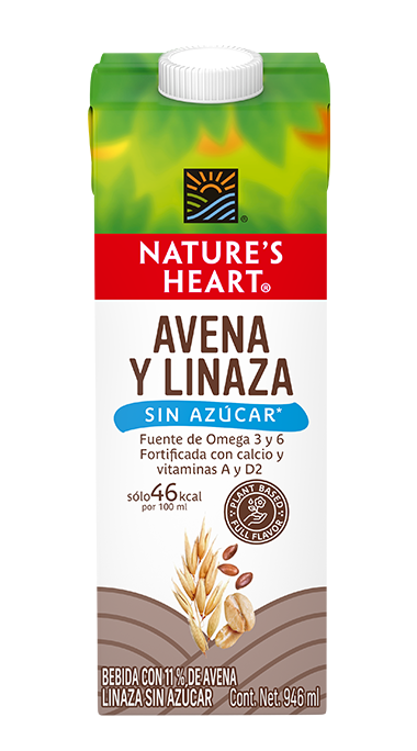 Bebida de Avena y Linaza Nature´s Heart sin Azúcar 946ml