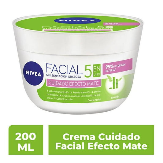 Crema Facial Nivea 5 en 1 Cuidado Efecto Mate 200ml