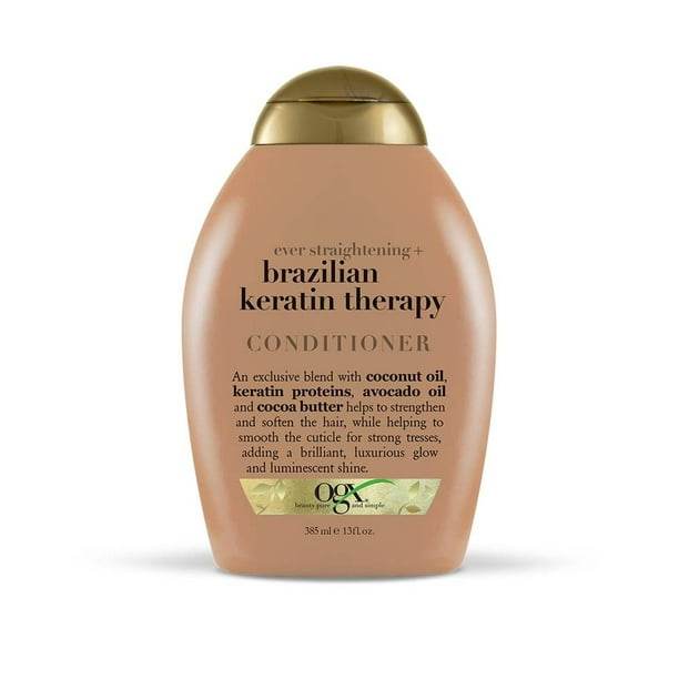 Shampoo OGX Ever Straight Brazilian Keratin Therapy 385ml - MI MEXICANA