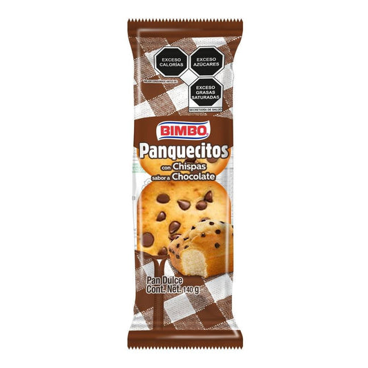 Panquecitos Bimbo con Chispas sabor Chocolate 140g