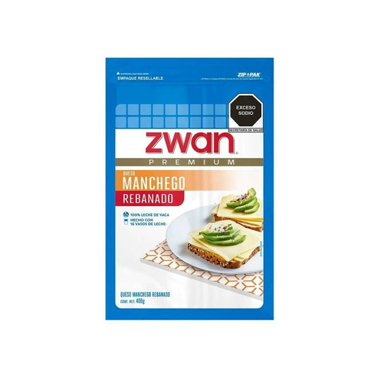 Queso Manchego Zwan Premium Rebanado 400g