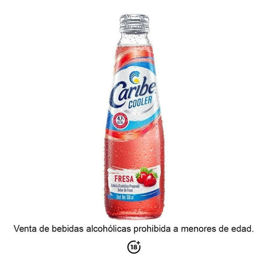 Bebida Preparada Caribe Cooler sabor Fresa 300ml