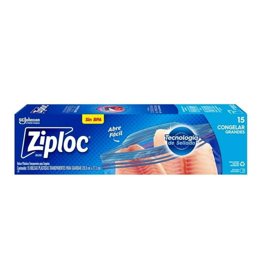 Bolsa Reutilizable para Congelar Ziploc Grande 15 pzas
