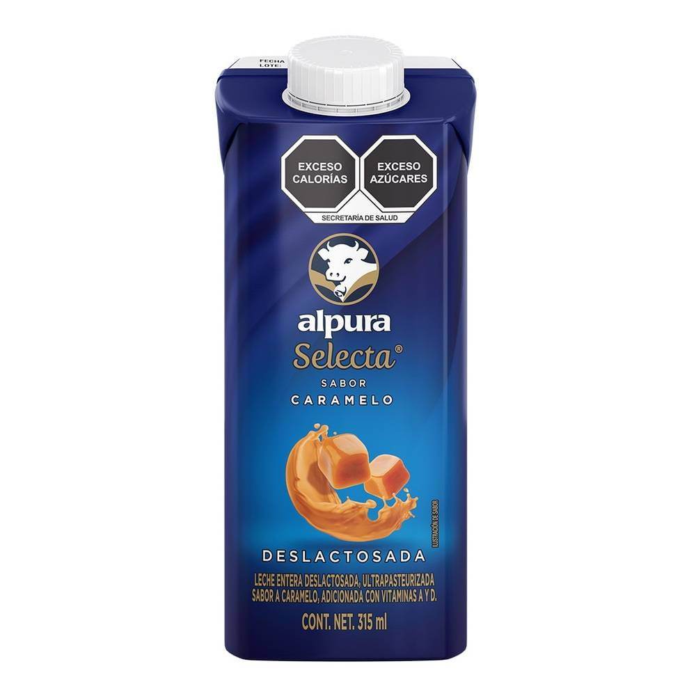 Leche Alpura Selecta sabor Caramelo 315ml - MI MEXICANA