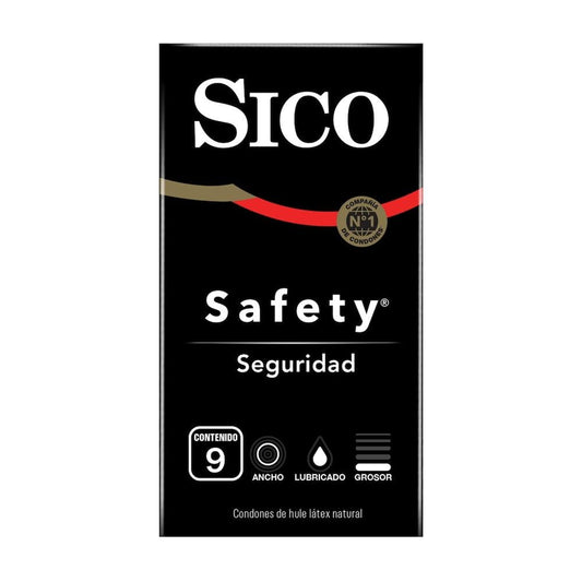 Preservativo Sico Safety Seguridad 9 pzas