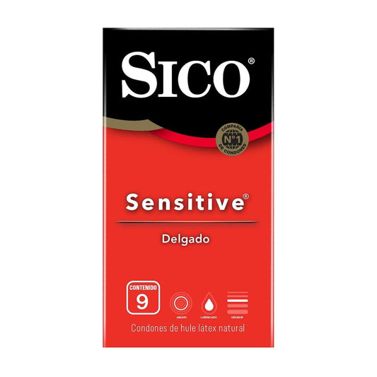 Preservativo Sico Sensitive Delgado 9 pzas