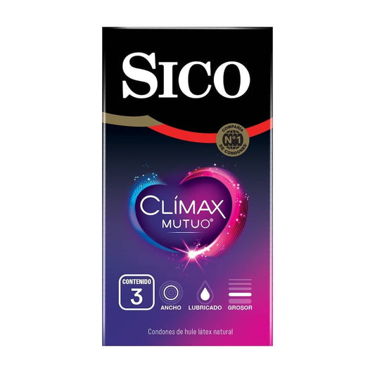 Preservativo Sico Mutual Climax 3 pzs