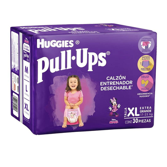 Calzón Entrenador para Niña Huggies Pull-Ups XG 30 pzs