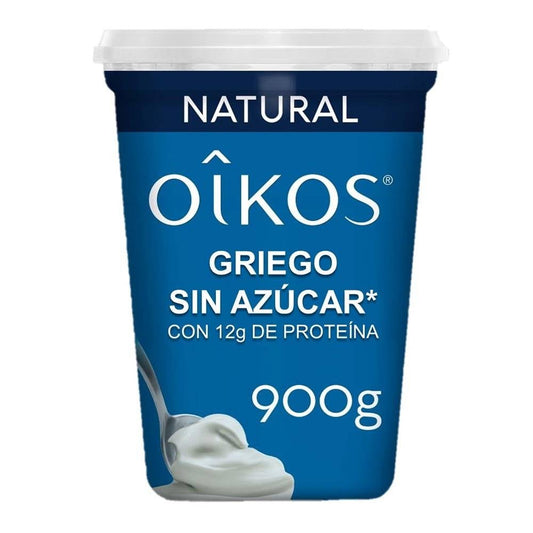 Yogurt Griego Oikos 12g de Proteína sabor Natural sin Azúcar 900g