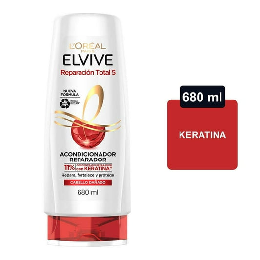 Acondicionador L´Oreal Elvive Reparación Total 5 Cabello Dañado 680ml