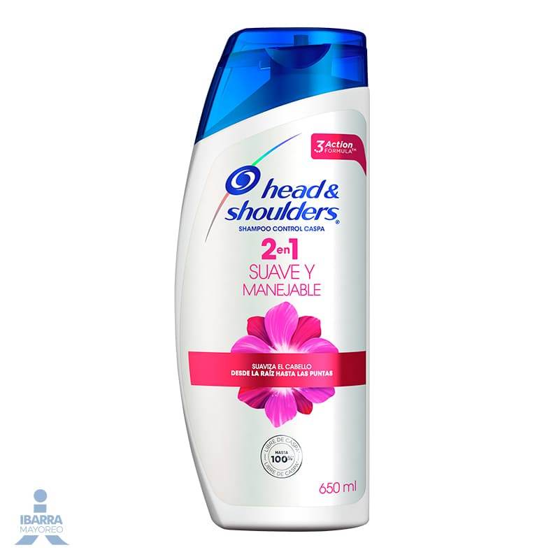 Shampoo Head & Shoulders Suave y Manejable 2 en 1 650ml - MI MEXICANA