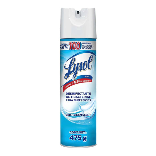 Desinfectante Antibacterial Aerosol Lysol Lino Fresco 475g