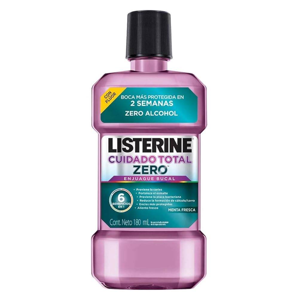 Enjuague Bucal Listerine Cuidado Total Zero Alcohol 180ml - MI MEXICANA