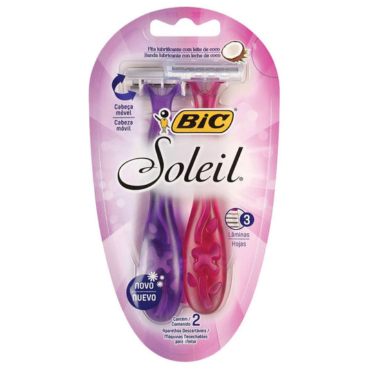 Rastrillo Bic Soleil 3 Hojas 2 pzs