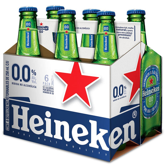 Cerveza Heineken sin Alcohol Botella 6x250ml