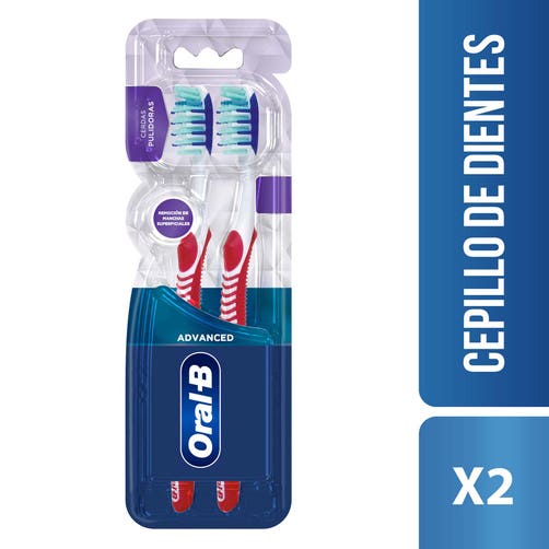 Cepillo Dental Medio Oral-B Advanced Radiant 2 pzs