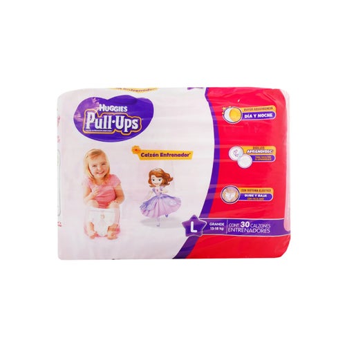 Calzón Entrenador para Niña Huggies Pull-Ups Grande 30 pzs