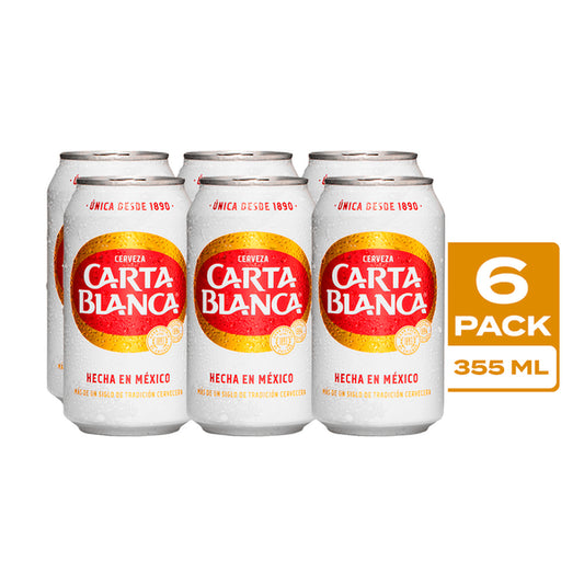 Cerveza Clara Carta Blanca Lata 6x355ml
