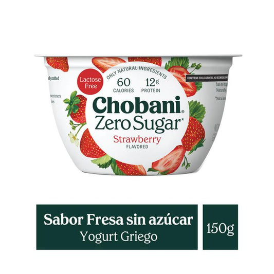 Yogurt Griego Chobani Zero Azúcar Fresa 150g