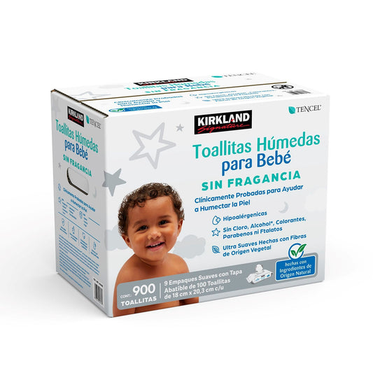 Toallitas Humedas Kirkland Signature para Bebe 900pzs