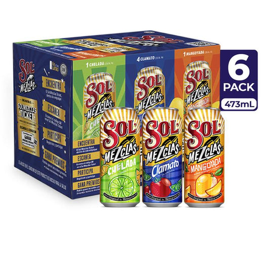 Cerveza Sol Mezclas 6x473ml