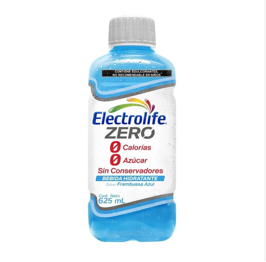 Suero Rehidratante Electrolife Zero Frambuesa Azul 625ml