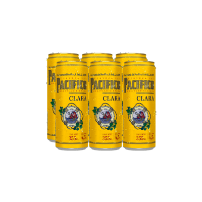 Cerveza Clara Pacifico Lata 6x355ml