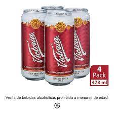 Cerveza Oscura Victoria Lata 4x473ml - MI MEXICANA