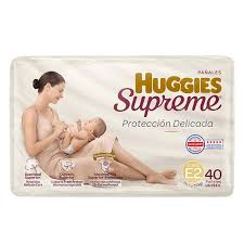 Pañal para Bebe Huggies Supreme Unisex Etapa 2 40 pzs